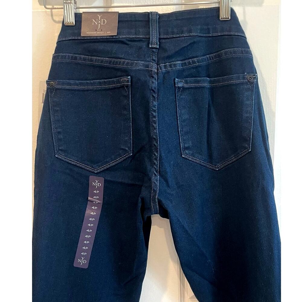 NWT NYDJ Not Your Daughter's Jeans 4P Petite Dark Wash Bootcut Lift Tuck Blue - Picture 6 of 8